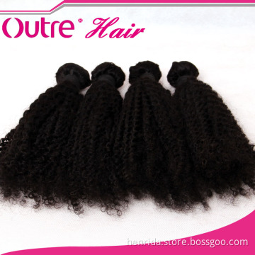 12-30" Unprocessed Brazilian Virgin Hair Weave Afro Kinky Curly Human Hair Extension Weaving